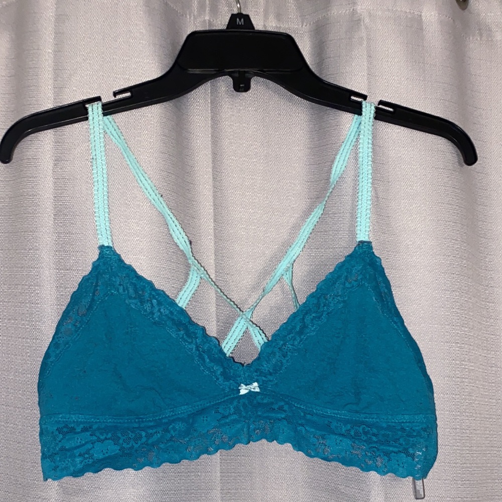 Lacey blue bralette